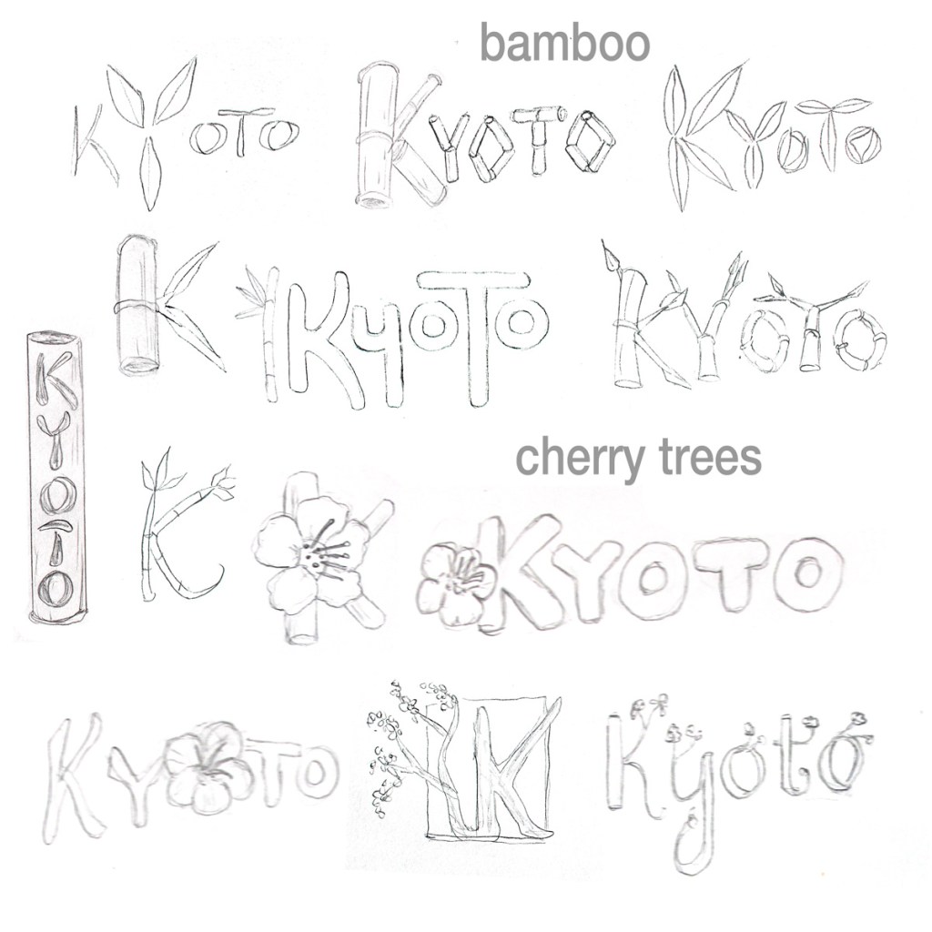 Kyoto logo sketches 1