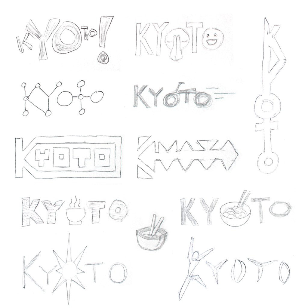 Kyoto logo sketches 4