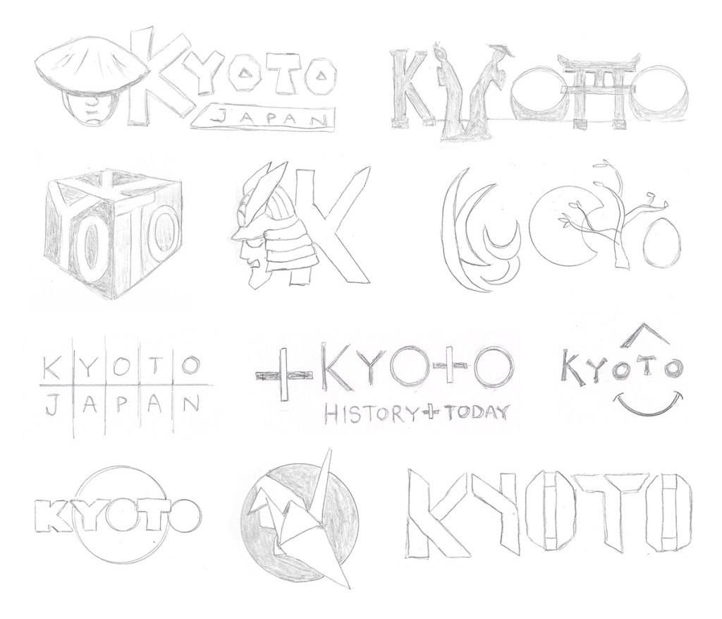 Kyoto logo sketches 8