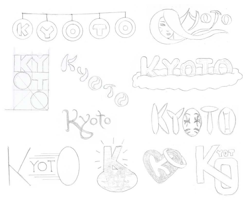 Kyoto logo sketches 9