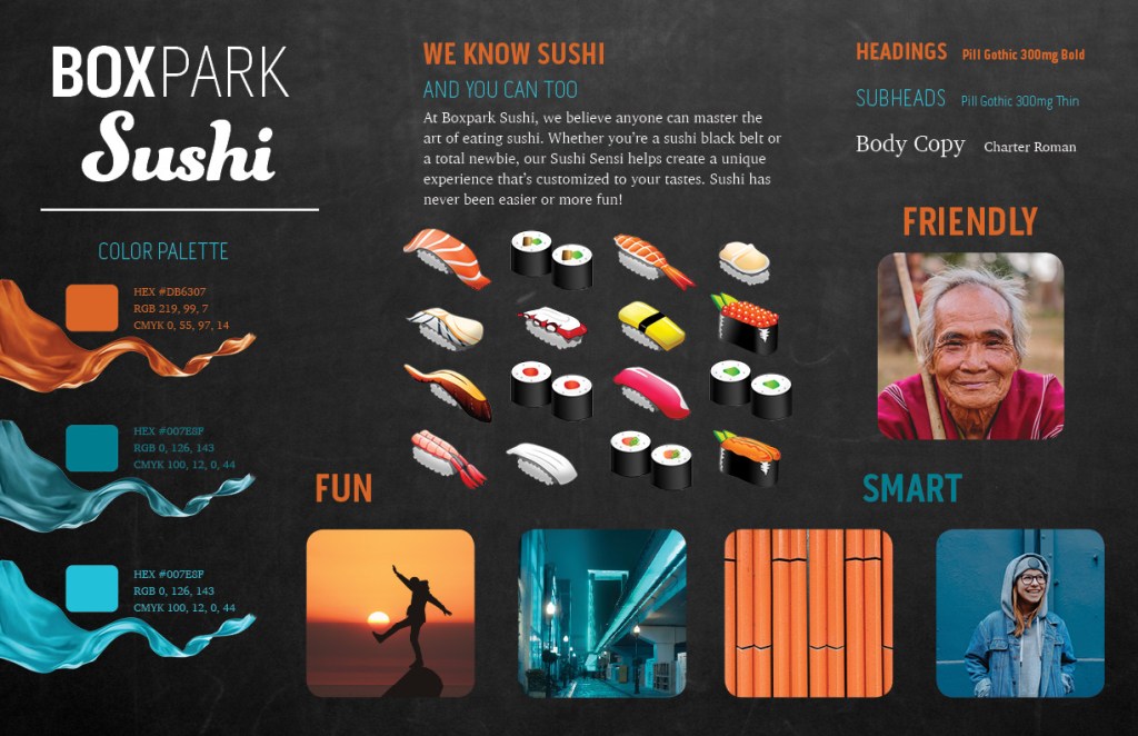 Boxpark Sushi static vision board by Joshua Siegel