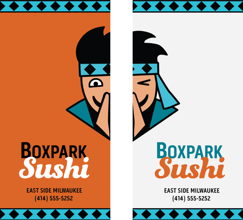 Boxpark Sushi pole banners