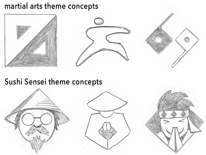 logo concept sketches