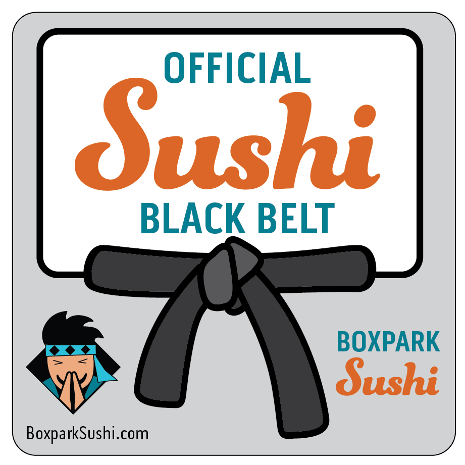 sushi black belt magnet
