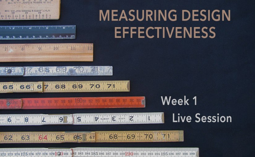 Measuring Design Effectiveness Week 1 Live&nbsp;Session